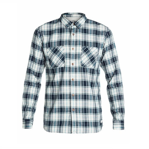 Quiksilver Salcott Long Sleeve Woven White Black - Medium