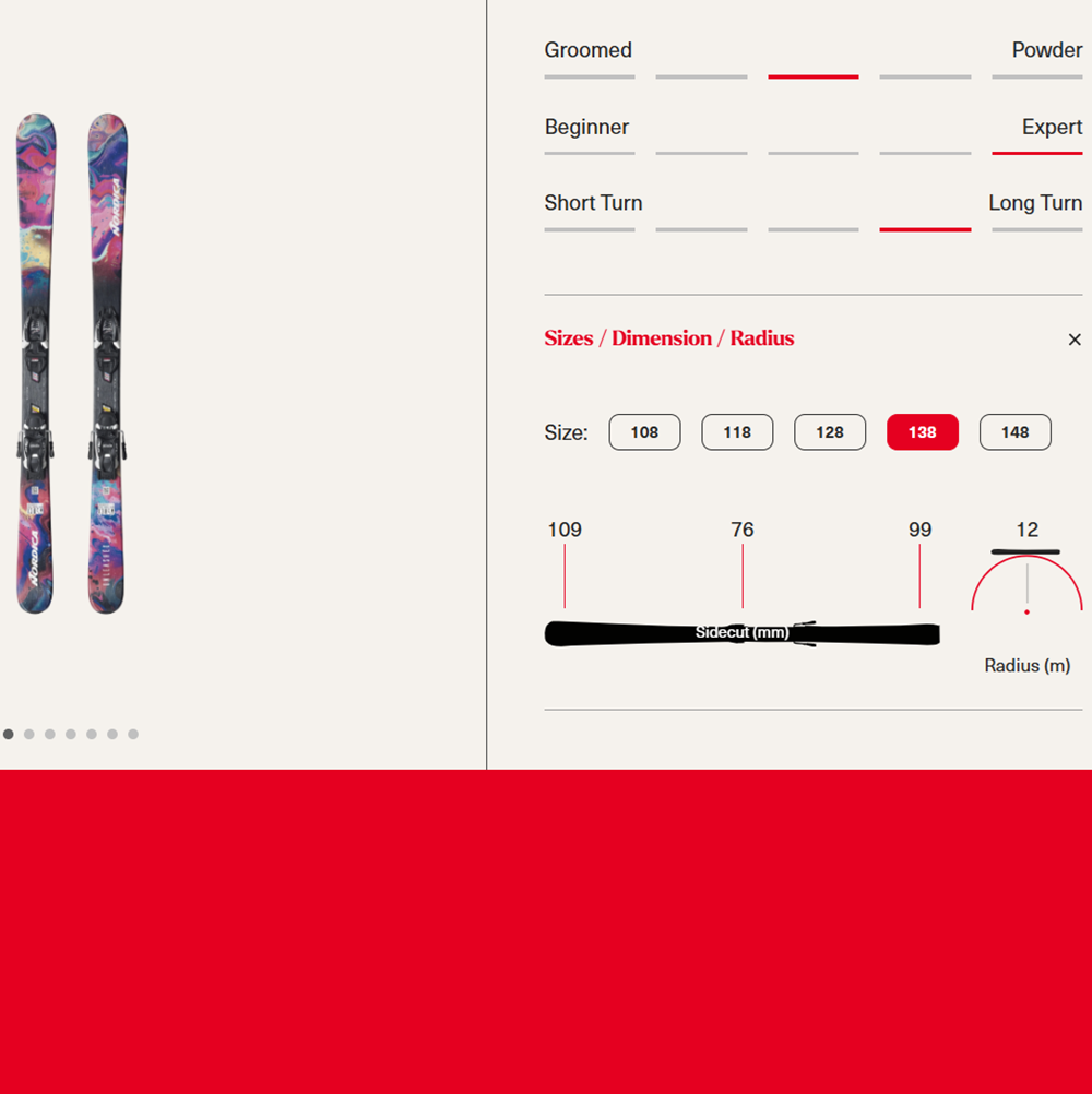 Nordica Unleashed Jr 70 Ski Combo Blue 138