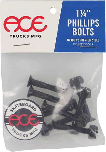 ACE 1-1/4" PHILLIPS HARDWARE SET BLACK