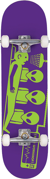 ALIEN WORKSHOP ABDUCTION SKATEBOARD COMPLETE-7.75 PURPLE/GRN