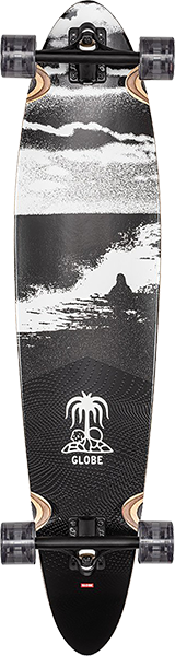 GLOBE PINNER CLASSIC SKATEBOARD COMPLETE 9x40 COCONUT/BLACK TIDE