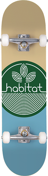 HABITAT LEAF DOT SKATEBOARD COMPLETE 7.75 GREEN