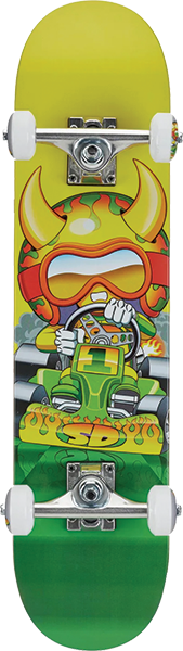 SPEED DEMONS GO KART SOFT TOP SKATEBOARD COMPLETE 7.25
