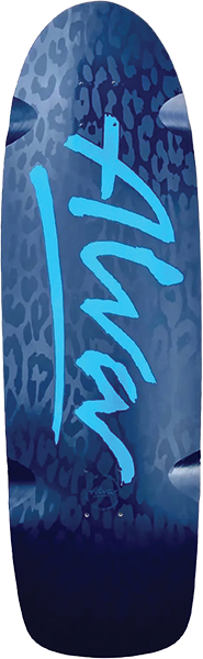 ALVA MODERN LEOPARD SKATEBOARD DECK-10x33 BLK/SAPPHIRE BLUE
