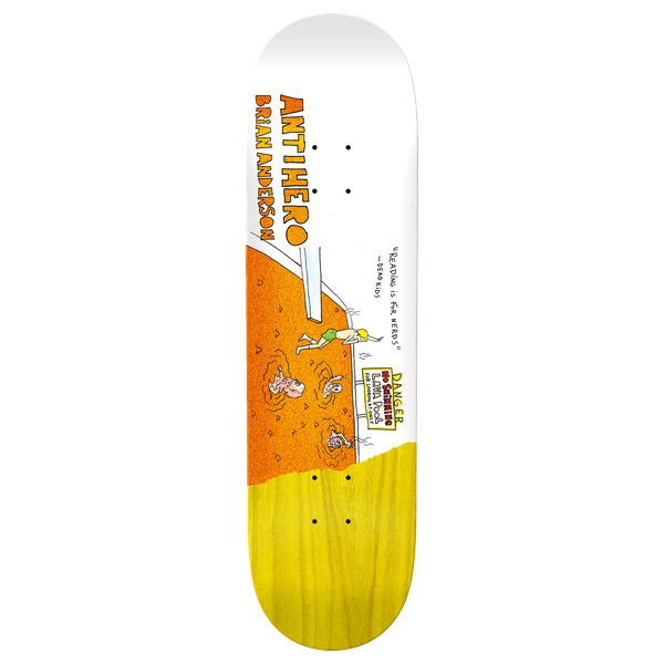 ANTI HERO ANDERSON POROUS WALKER RD3 SKATEBOARD DECK-8.75 WHITE
