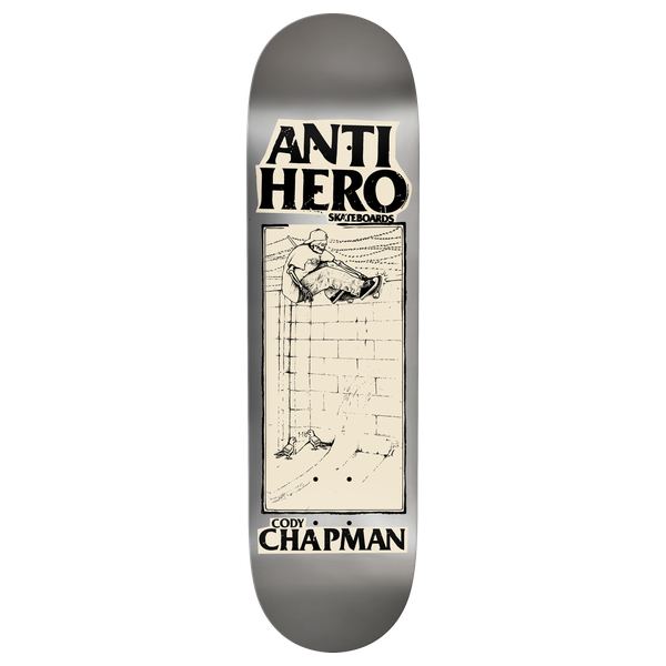 ANTI HERO CHAPMAN LANCE MTN ART SKATEBOARD DECK-8.32 SILVER w/grip