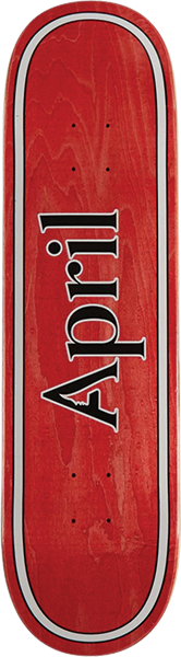 APRIL AP OG LOGO SKATEBOARD DECK 8.38 RED/BLK/WHT