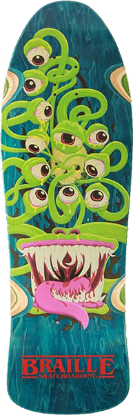 BRAILLE OLD SCHOOL MONSTER SKATEBOARD DECK-10.12x31.75