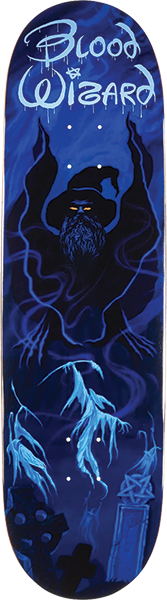 BLOOD WIZARD KNIGHT ON BEARD MTN SKATEBOARD DECK-9.0 w/ grip