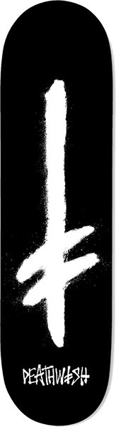 DEATHWISH GANG SPRAY SKATEBOARD DECK-8.5 BLK/WHT