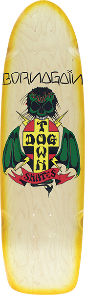 DOGTOWN BORN AGAIN 70'S SKATEBOARD DECK-8.37x30 NAT/YEL