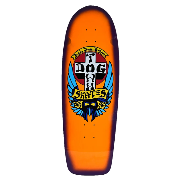 DT BULL DOG70S RIDER SKATEBOARD DECK-10x30.36 ORG/PUR FADE