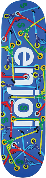 ENJOI BIG BOX SCOOTERS SKATEBOARD DECK-8.0 BLUE R7