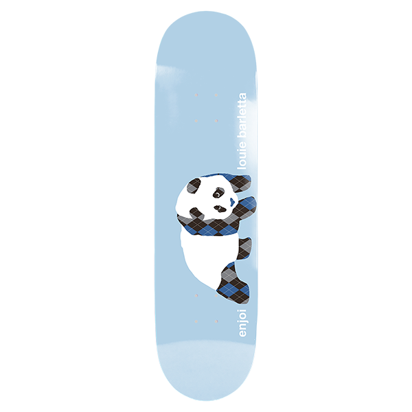 ENJOI BARLETTA ARGYLE PANDA SKATEBOARD DECK-8.25 LT.BLUE