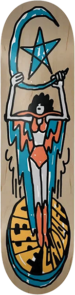 FOUNDATION LINDLOFF SUPER GIRL SKATEBOARD DECK 8.5