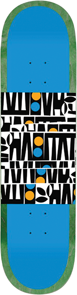 HABITAT ARTISAN APEX STACKED SKATEBOARD DECK-8.12 BLUE