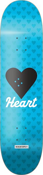 HEARTAGRAM VERTICAL FLOW NEON SKATEBOARD DECK-8.25 BLUE
