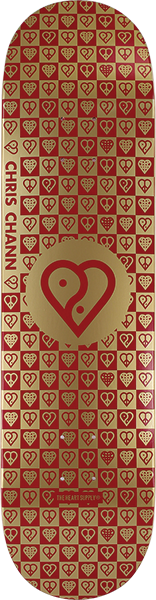 HEARTAGRAM CHANN TRINITY SKATEBOARD DECK-8.0 GOLD FOIL