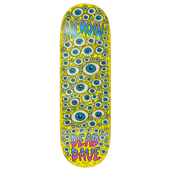 HEROIN DEAD DAVE EYES SKATEBOARD DECK-10.0 w/grip