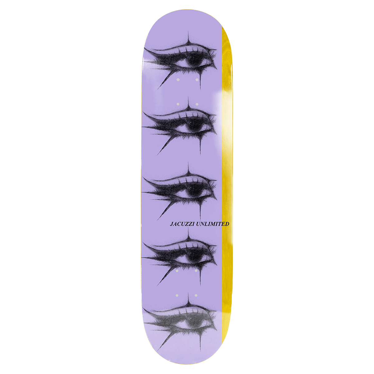 JACUZZI JET SKI EYES SKATEBOARD DECK-8.0 PUR/YEL EX7