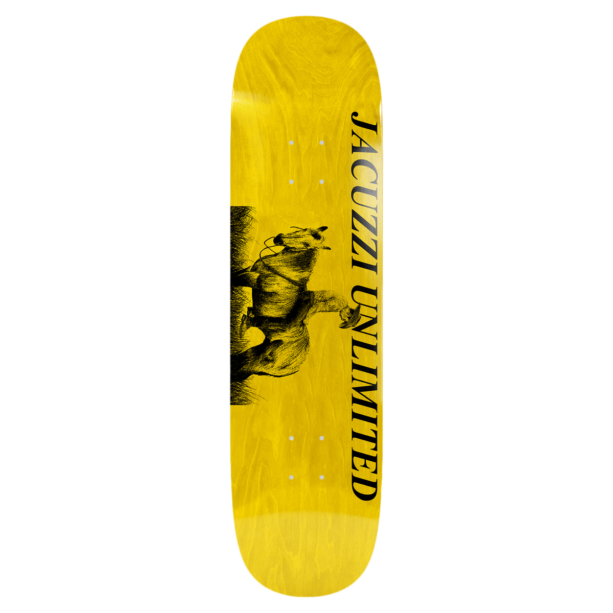 JACUZZI JET SKI COWBOY SHOVEL NOSE SKATEBOARD DECK-9.0 YELLOW