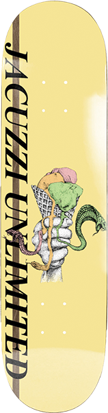 JACUZZI YANKO VENOM TREAT SKATEBOARD DECK-8.75 CREAM EX7