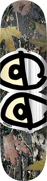 KROOKED EYES CAMO SKATEBOARD DECK-8.5 SILVER FOIL