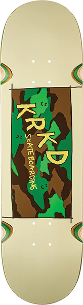 KROOKED KAMO SKATEBOARD DECK 8.5 WHITE