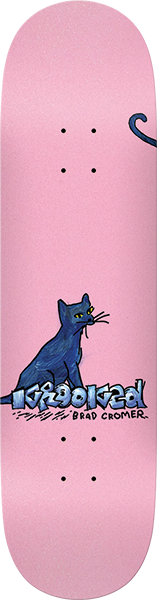 KROOKED CROMER KAT SKATEBOARD DECK-8.38 PINK