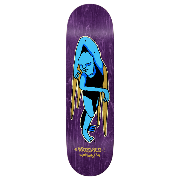 KROOKED GONZALES LAY LYING SKATEBOARD DECK-9.0 BLUE w/grip