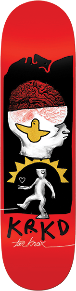 KROOKED KNOX BRAIN AND BIRD SKATEBOARD DECK-8.5