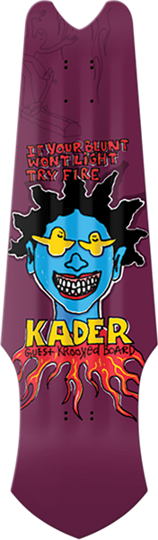 KROOKED SYLLA GUEST TRI-PLANE SKATEBOARD DECK-9.75 MAROON