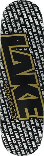 LAKE GOLD DIGGER LOGO SKATEBOARD DECK-8.5 BLK/SIL/GOLD