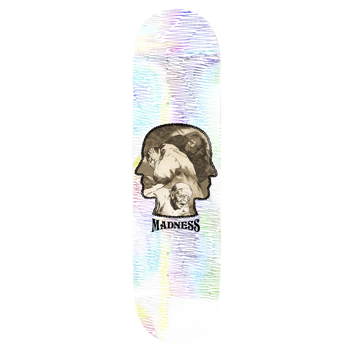 MADNESS MCKENZIE DEMONS SKATEBOARD DECK-8.7 WHT/HOLO R7