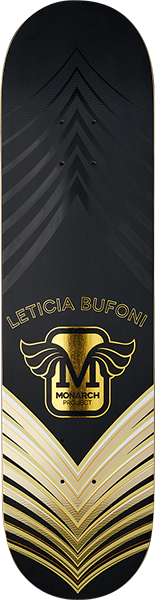 MONARCH BUFONI HORUS SKATEBOARD DECK-8.0 BLK/GOLD/GOLD r7