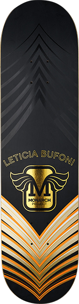 MONARCH BUFONI HORUS SKATEBOARD DECK-8.37 BLK/GOLD/ORG r7