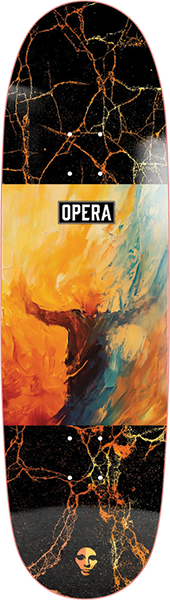 OPERA SMEAR SKATEBOARD DECK-9.0 YEL/ORG