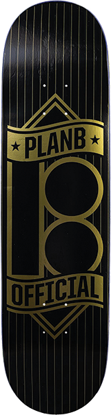 PLAN B BANNER SKATEBOARD DECK-8.0 GOLD