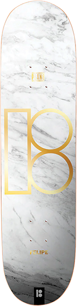 PLAN B GUSTAVO WHITE MARBLE TWIN SKATEBOARD DECK-8.0