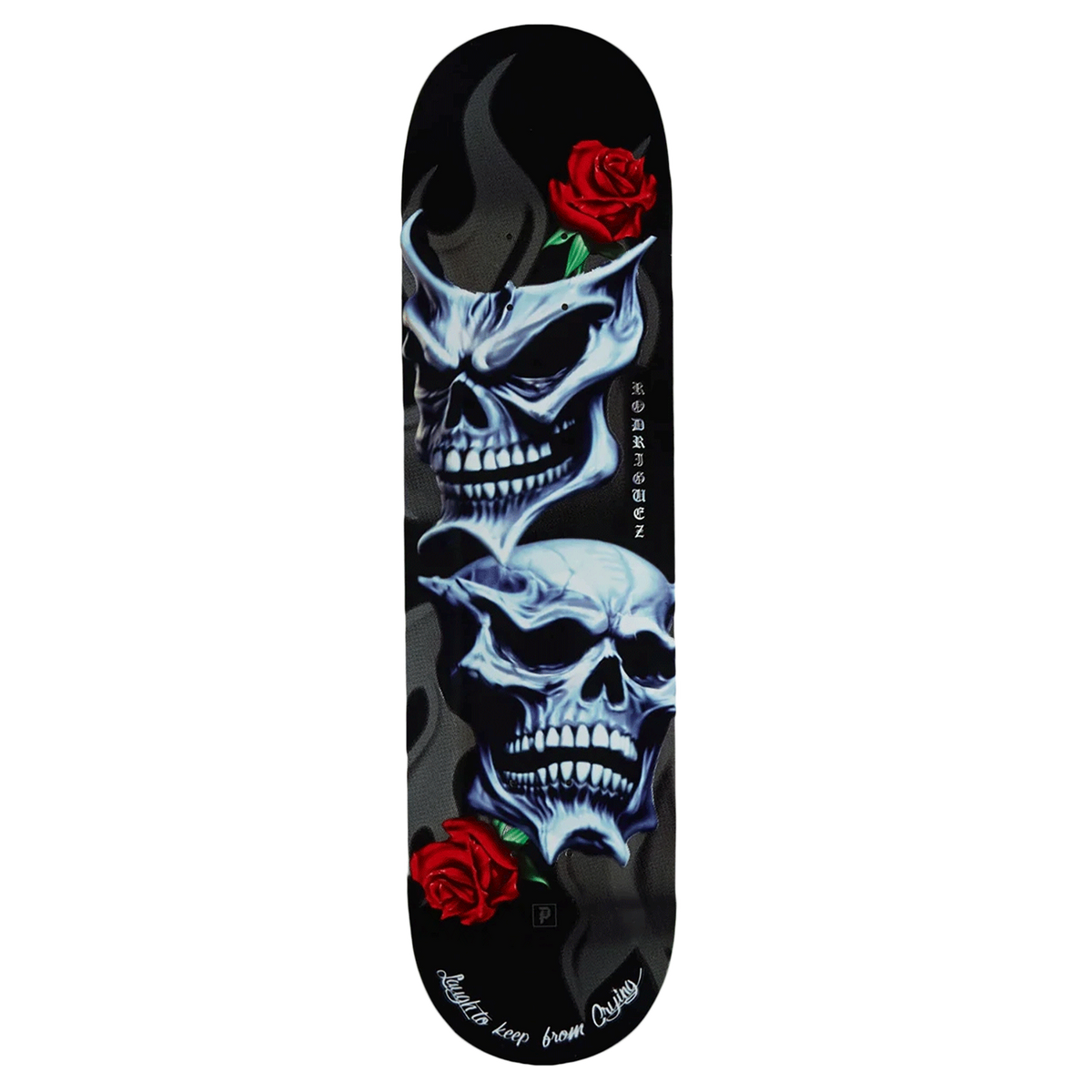 PRIMITIVE RODRIGUEZ COMEDY SKATEBOARD DECK-8.25 BLACK