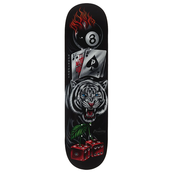 PRIMITIVE RODRIGUEZ HOT STREAK SKATEBOARD DECK-8.25 BLACK