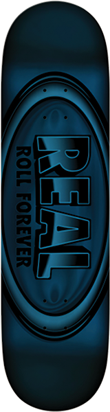 REAL OVAL DBX SKATEBOARD DECK-8.5 BLUE FOIL