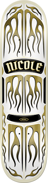 REAL HAUSE EMBER SKATEBOARD DECK-8.5 WHITE