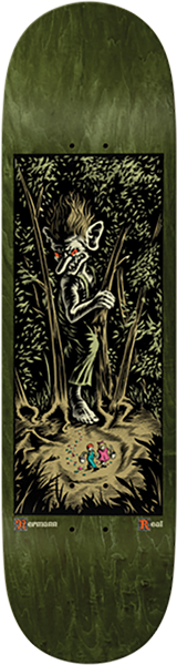 REAL HERMANN FAIRY TAIL SKATEBOARD DECK-8.28 GREEN