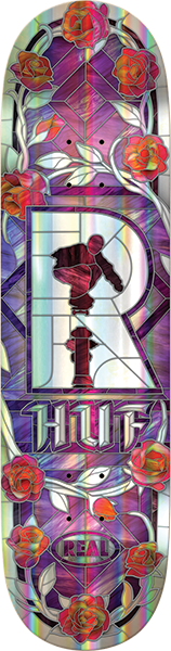 REAL HUFNAGEL HOLOGRAPHIC CATHEDRAL SKATEBOARD DECK-8.25