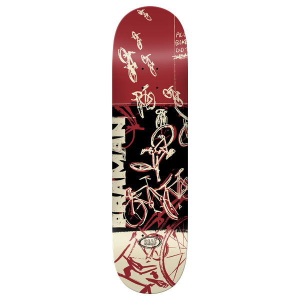 REAL PRAMAN BIKE PURGATORY SKATEBOARD DECK-8.25