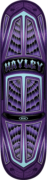 REAL WILSON THREADLINE SKATEBOARD DECK-8.38 PURPLE TF