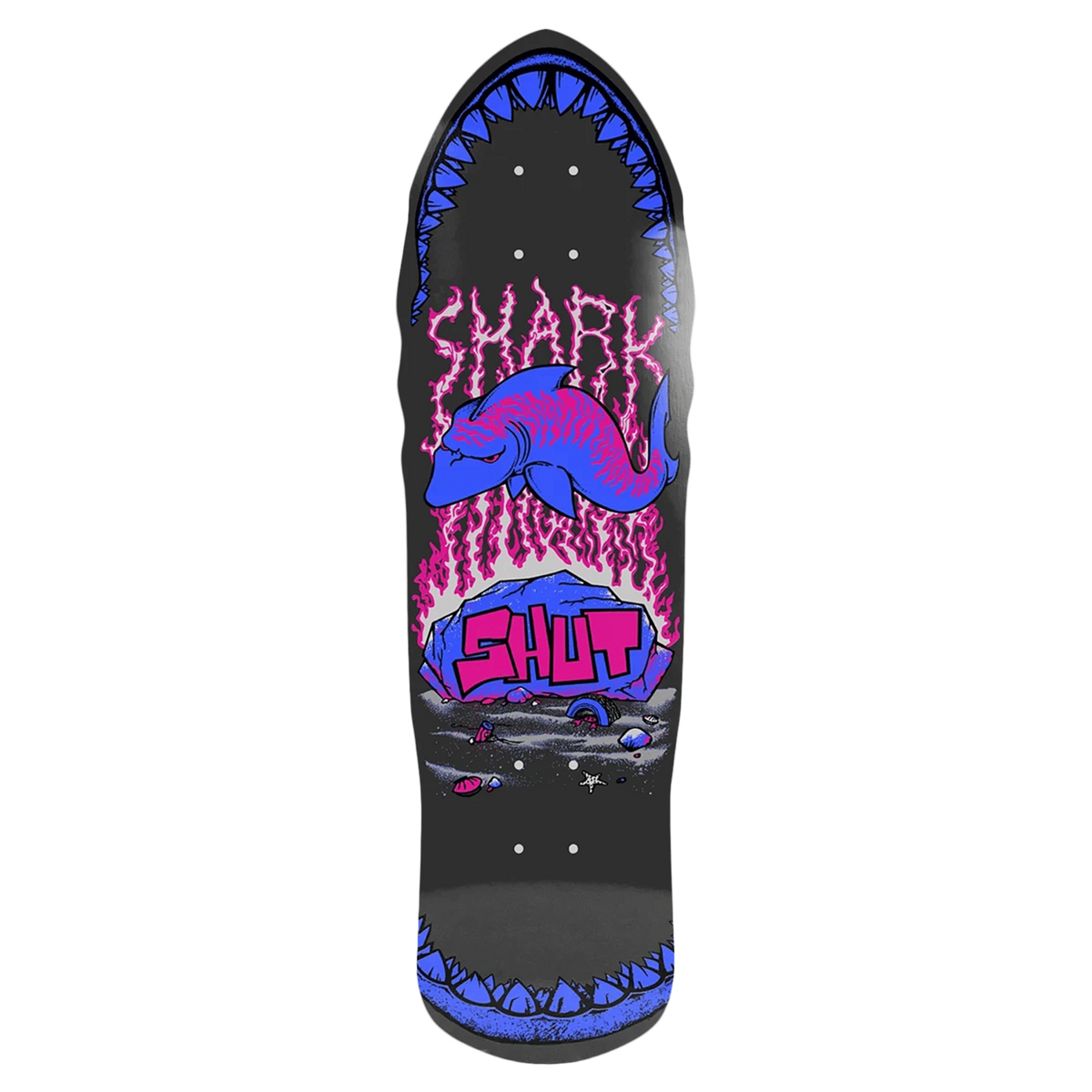 SHUT SPEED SHARK SKATEBOARD DECK-9.0 FLUOR EX7