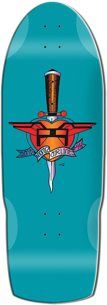 SMA HEART ATTACK SKATEBOARD DECK-10.5x31 TEAL