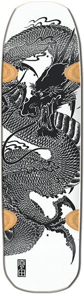 SMA HARADA SKATEBOARD DECK-9X33 BLK DRAGON SMART TECH